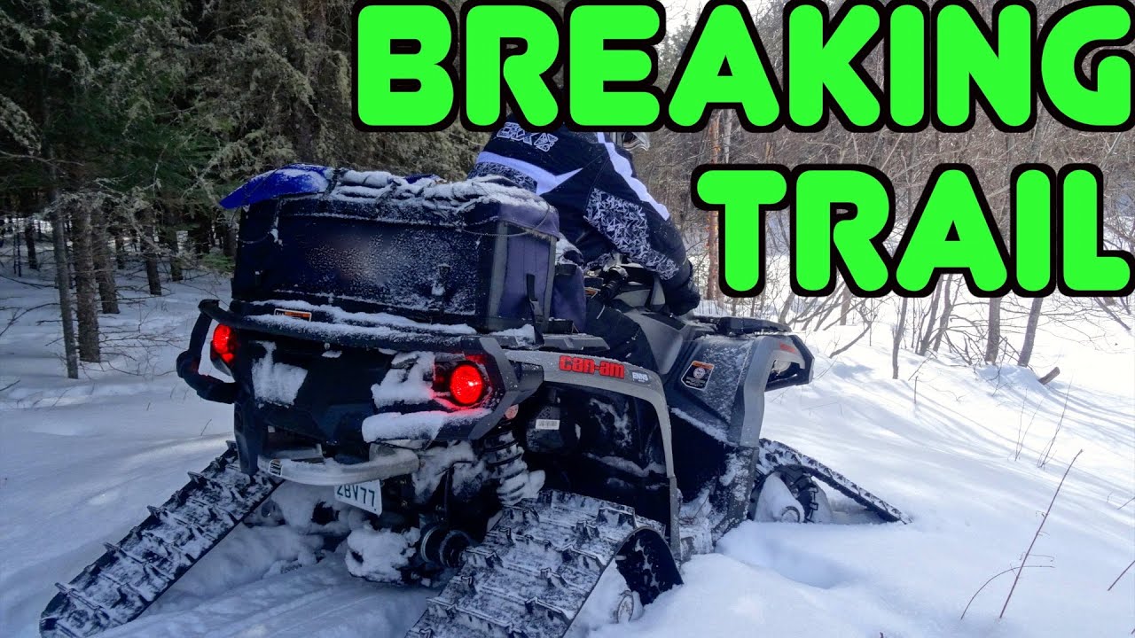 Outlander Grizzly & Mudpro ATV's Track Into Cubbee Falls Through Deep Snow