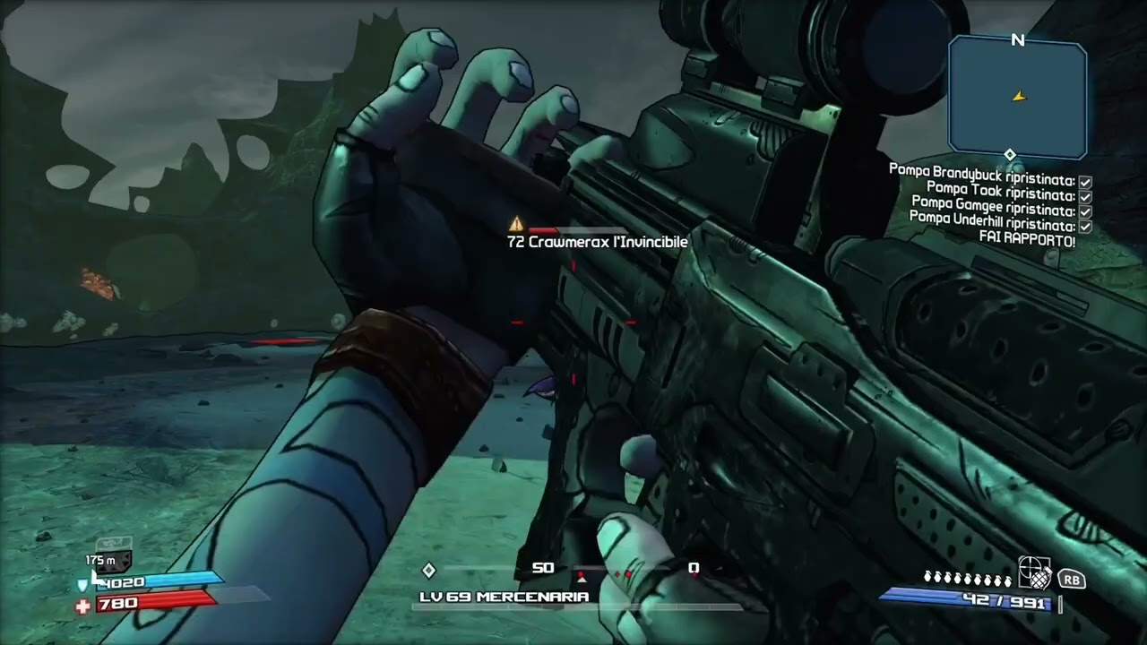 Borderlands 1 - Crawmerax The Invincible vs Mercenary Lilith level 69