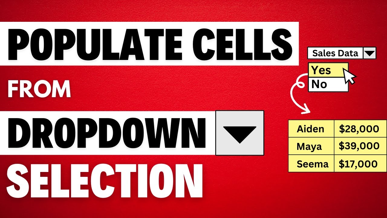EASILY Auto Populate Excel Cells based on Your Dropdown Selection!