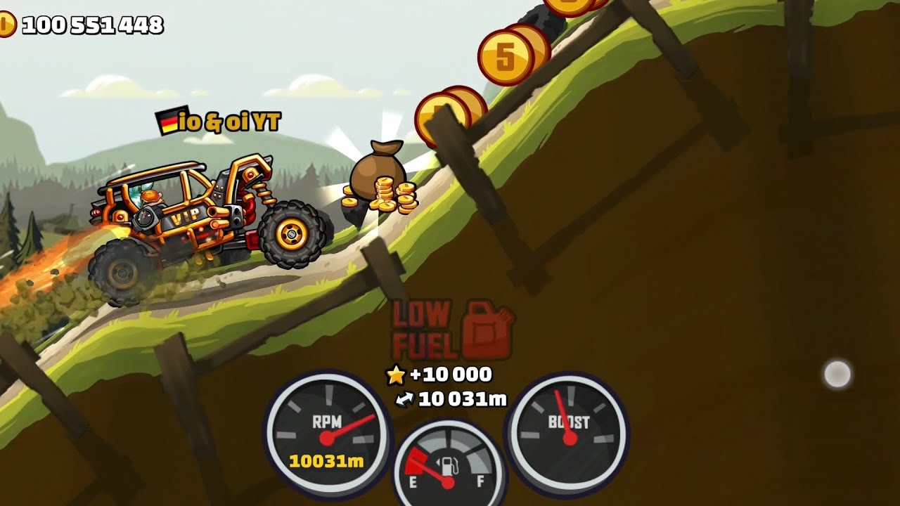 Hill Climb Racing 2 10km with ROCK BOUNCER in FOREST