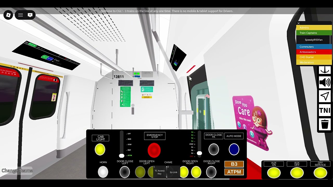 Roblox CGL Alstom R151 811/812 From CG2 Changi Airport to EW4/CG Tanah Merah