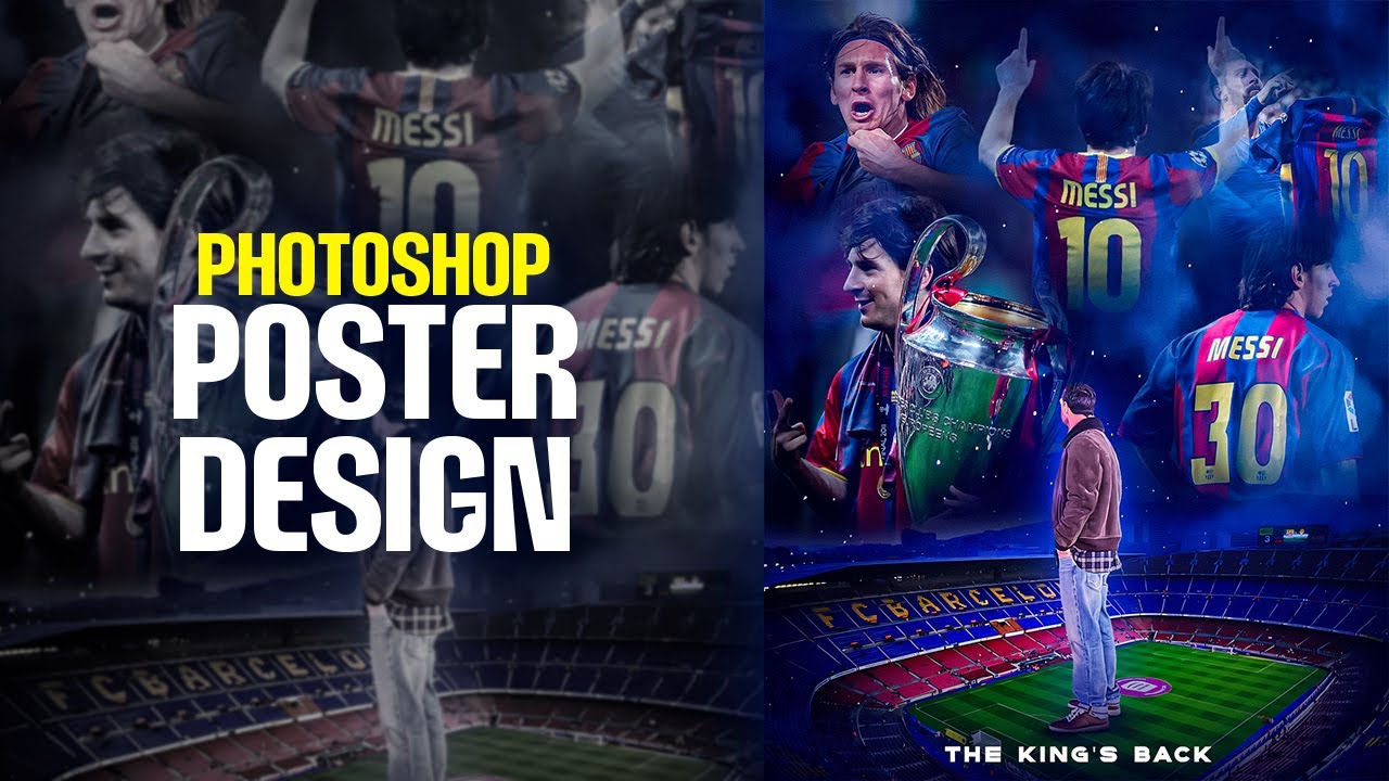 I MAKE POSTER LEO MESSI BACK CAMP NOU IN 10 MINUTES