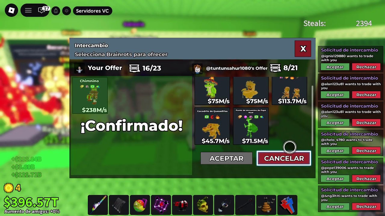 Trade roba un brainrot