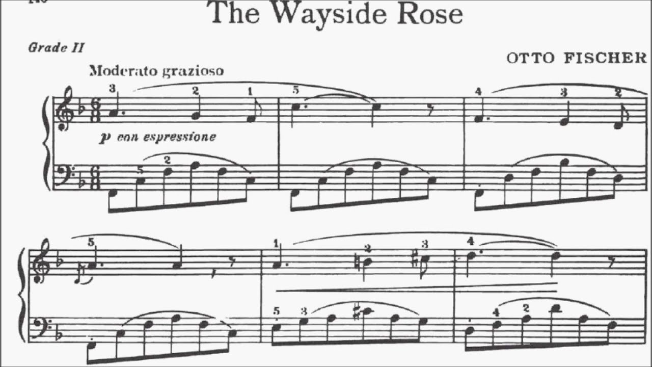 Children's Piano Pieces No.87 Fischer The Wayside Rose (P.140) Sheet Music