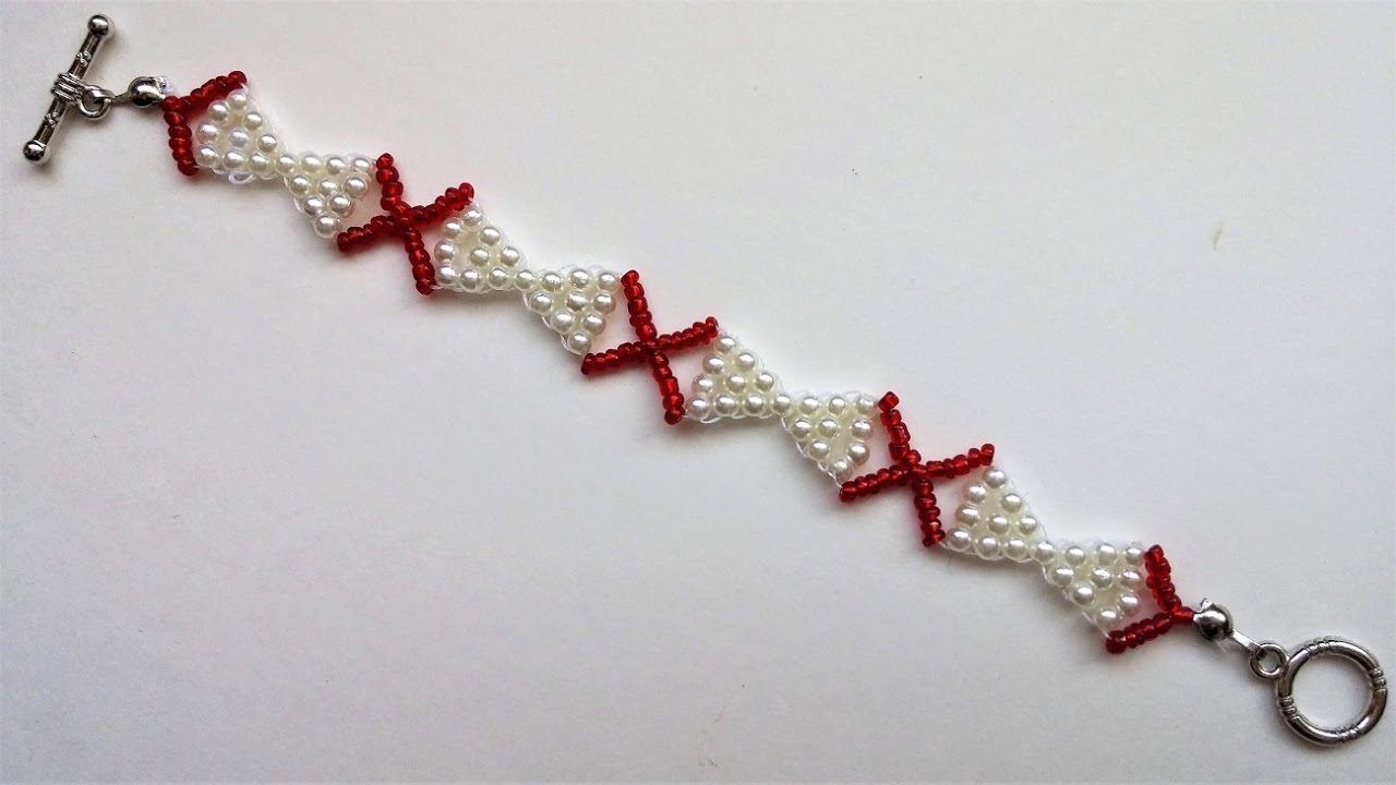 Simple beaded bracelet tutorial .Bow bracelet making
