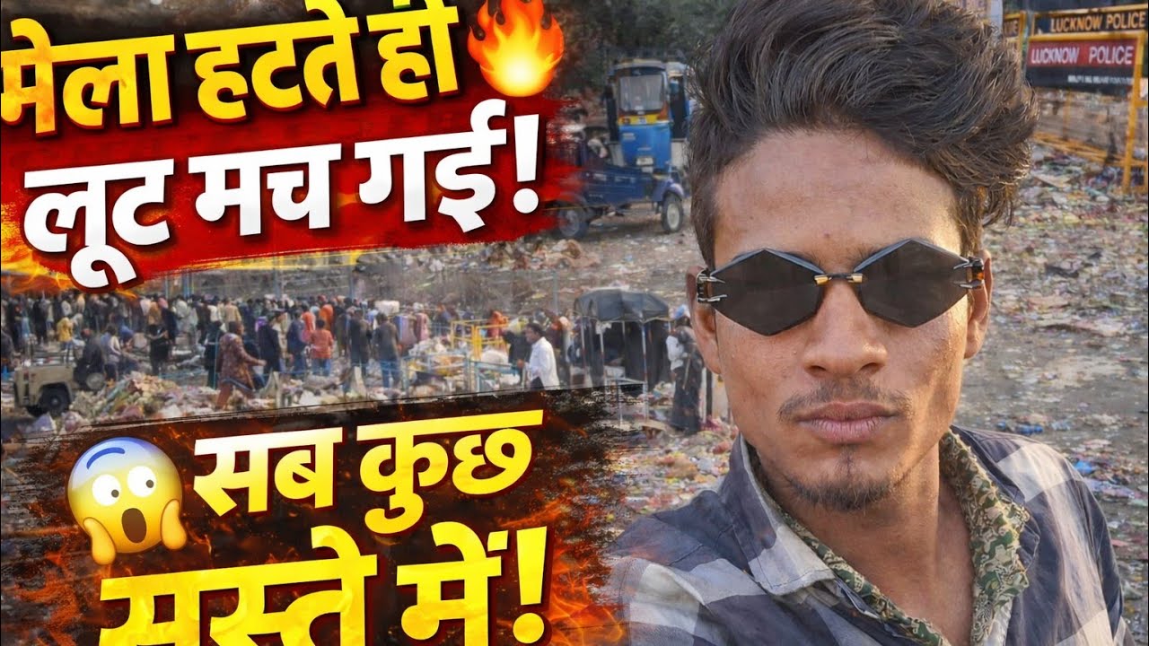 मेले का आखिरी दिन, मची लूट😵 बहुत सस्ता समान ले गए लोग😱 | #melaa | #lucknow | #nadwa | #road | #cp 