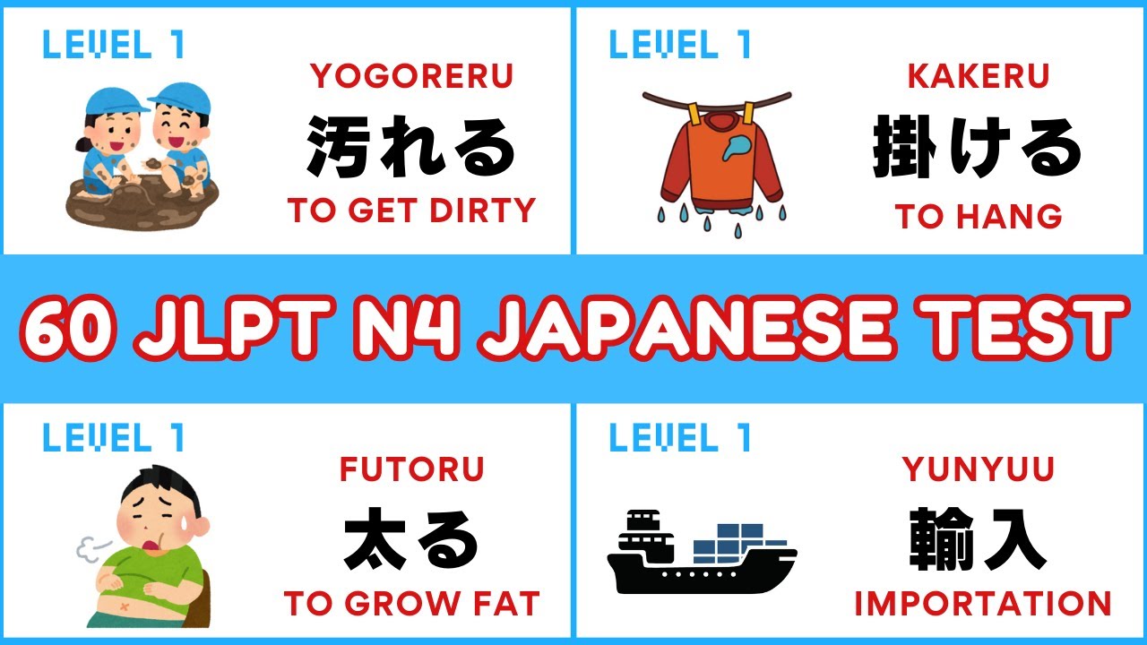 JLPT N4 Vocabulary Test With Answer (Learn & Practice 60 Japanese Words)