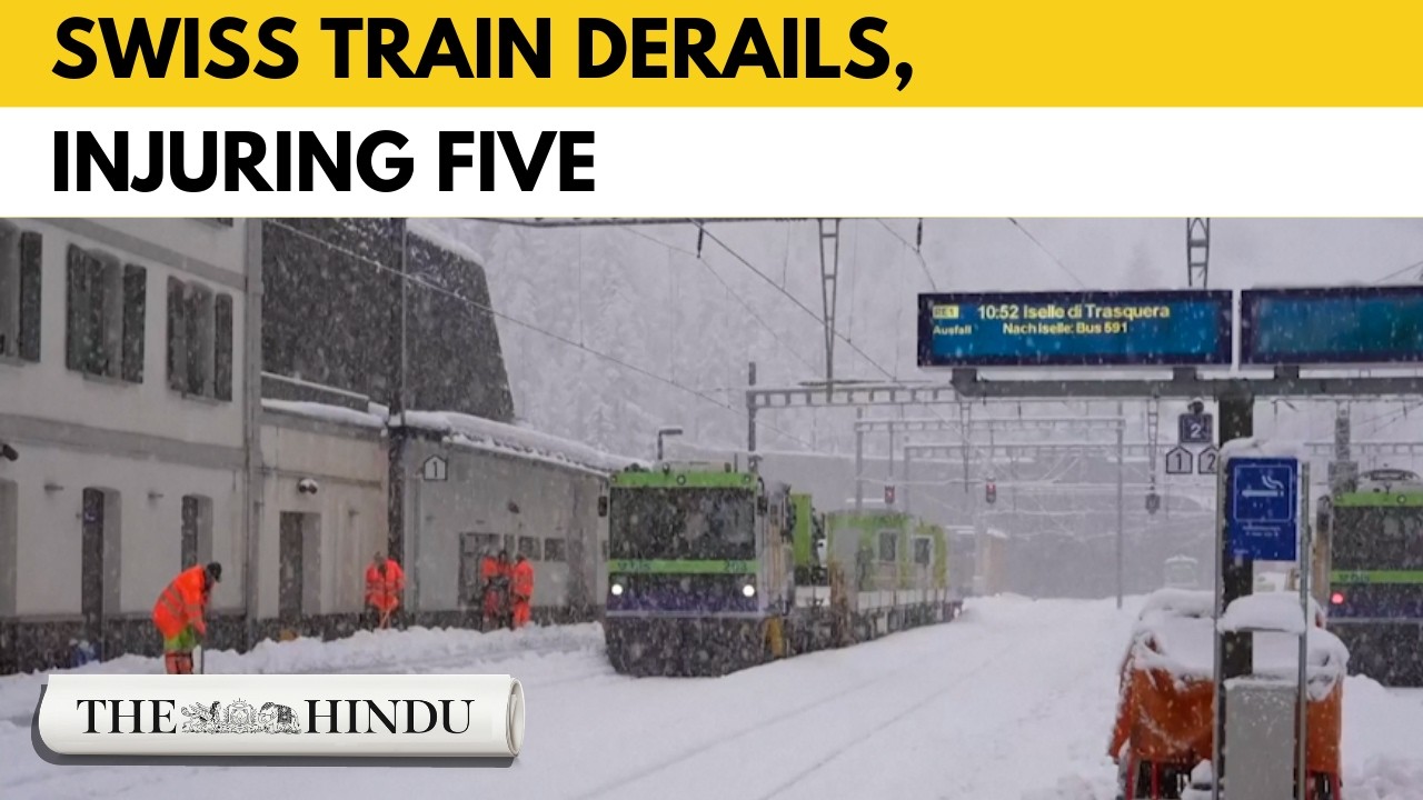 Several injured after train derails in Swiss Alps
