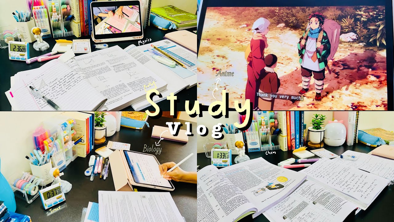 Study vlog ☕️ | 11th grader | productive study vlog | study with me | studytea ￼