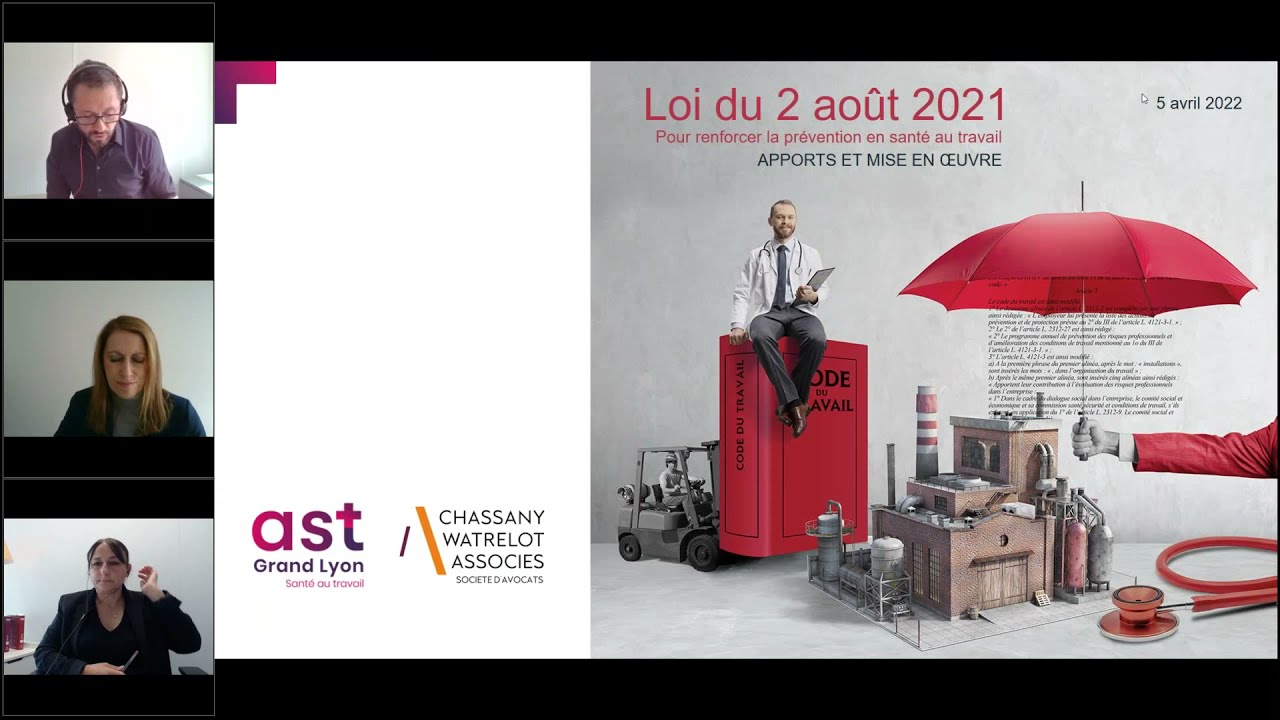 Loi santé au travail du 2 août 2021 :  une heure pour tout comprendre