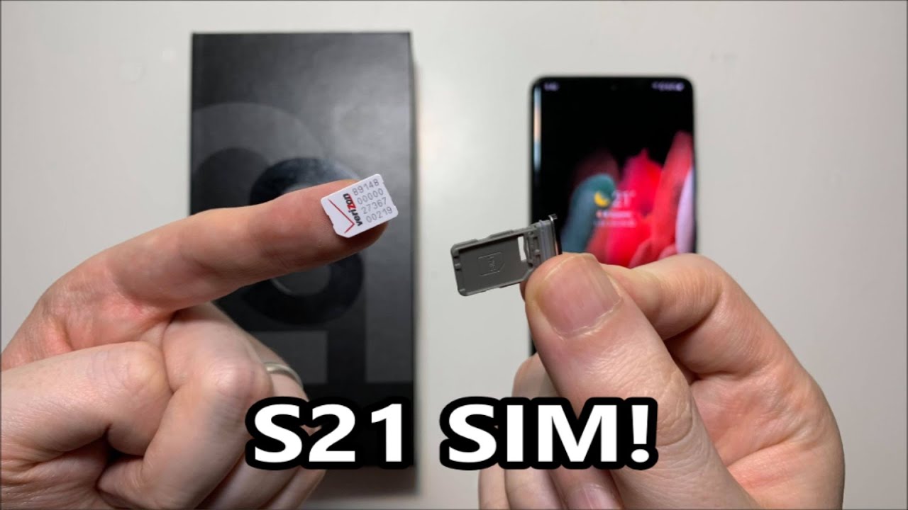 Как вставить SIM-карту в Samsung Galaxy S21 / S21+ / S21 Ultra 5G (без MicroSD)