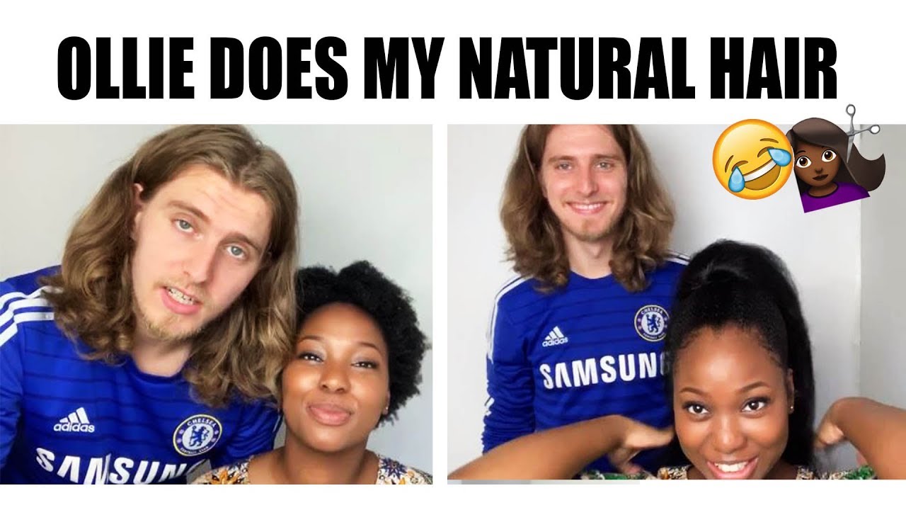 HUSBAND DOES MY NATURAL 4C HAIR!