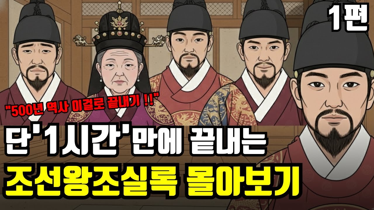 500년 조선 역사 이 영상 하나로 끝내기 | 역사노트 | 한국사 | 조선역사 | 조선왕조실록