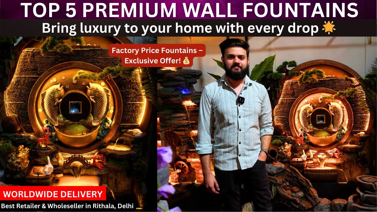 Top 5 Premium Wall Fountains | 50% off from Amazon & Flipkart | Top Indoor Water Fountains