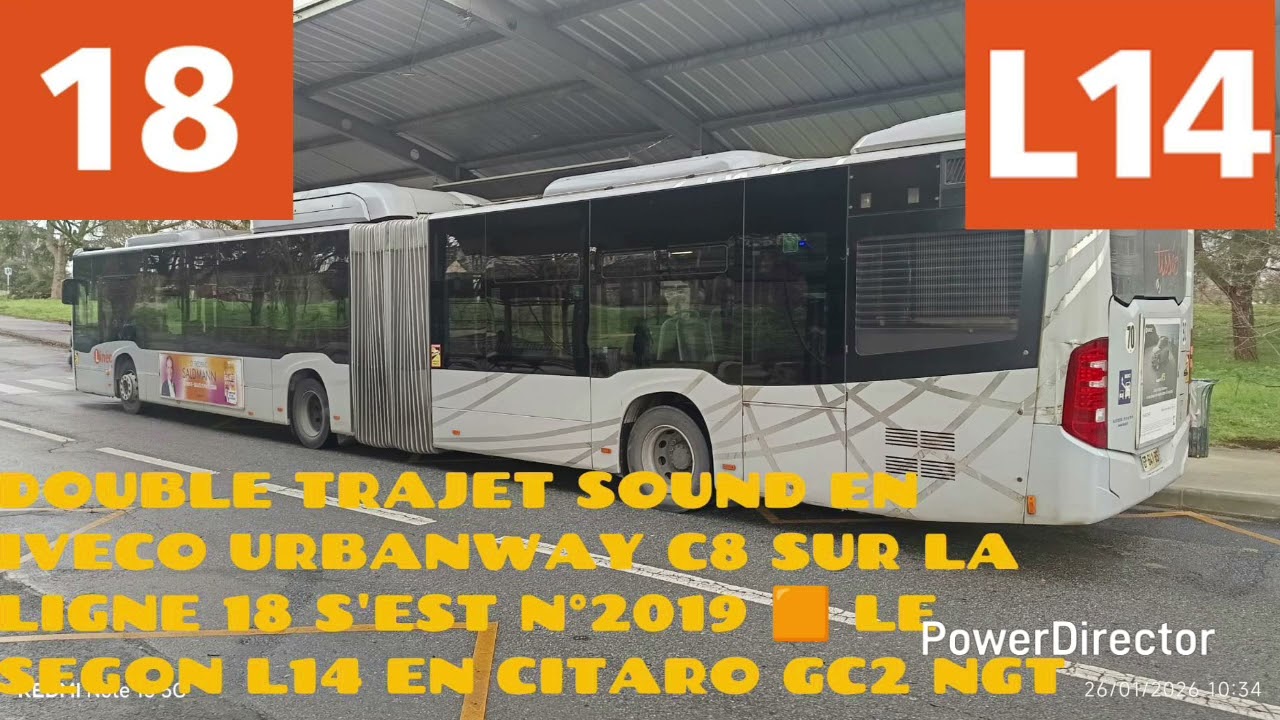 TISSÉO 2 TRAJET SOUND 🔊SUR LA LIGNE 18 EN IVECO URBANWAY C8 & CITARO GC2 NGT SUR LA LIGNE LINEO L14🟧