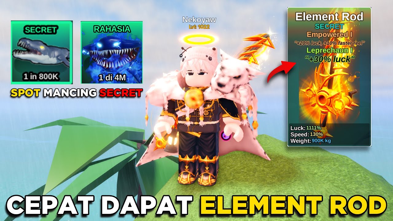 spot EL MAJA dan MOSSA di ANCIENT JUNGLE! AUTO punya ELEMENT ROD - FISH IT ROBLOX