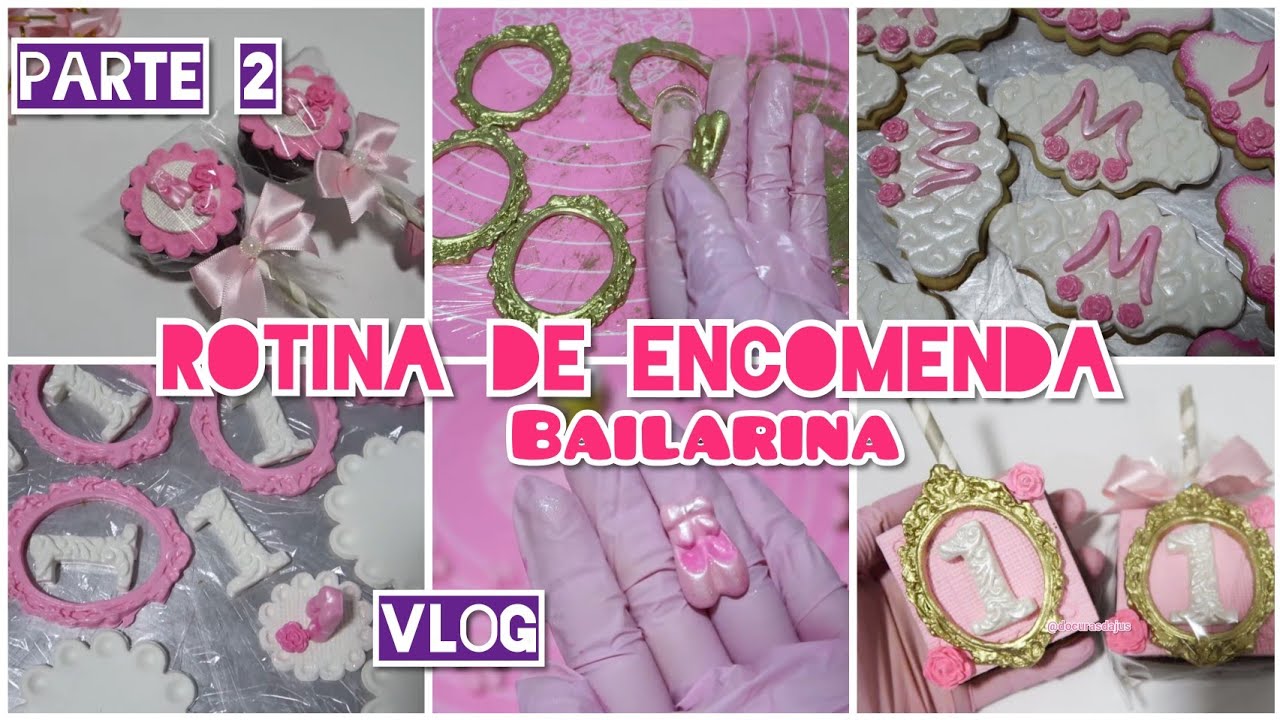 PERSONALIZANDO DOCES TEMA BAILARINA - PARTE 2  - APLIQUES DE PASTA DE LEITE EM PÓ - VLOG