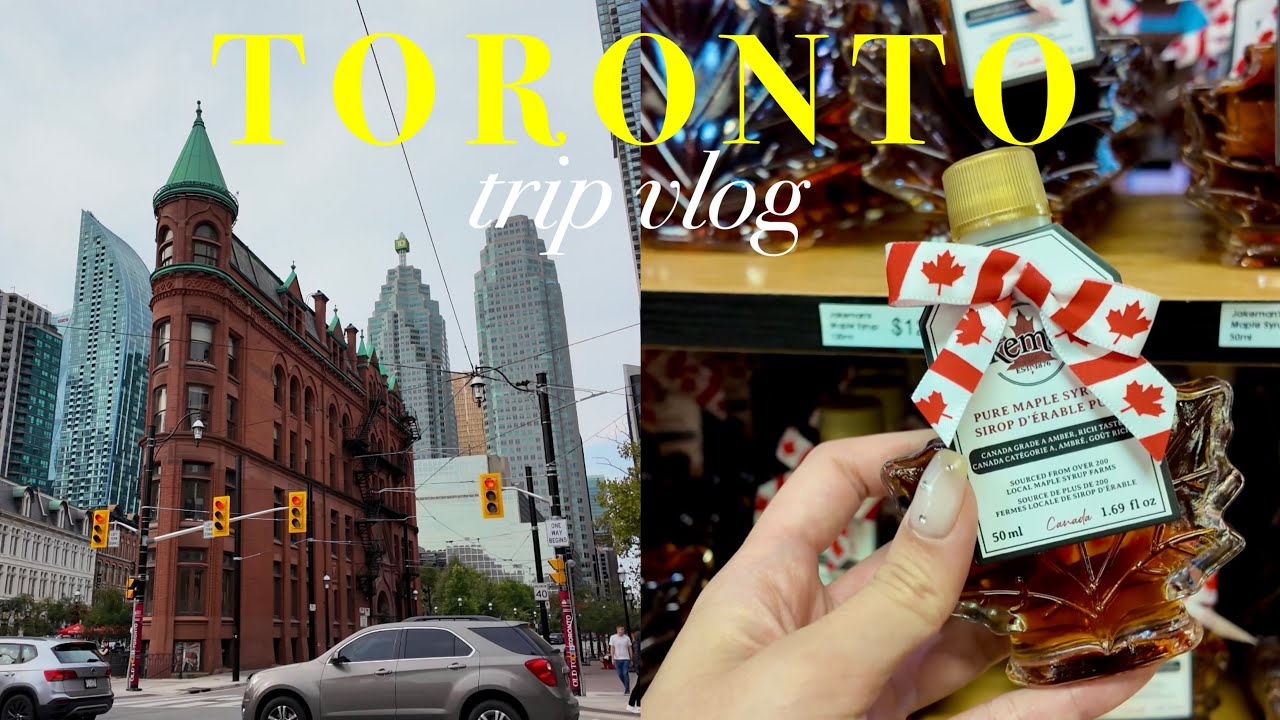【トロントvlog①🇨🇦】有名なメープル土産🍁細いレンガ造🧱リスもたくさん出演🐿️ トロントを一望できる豪邸🏰