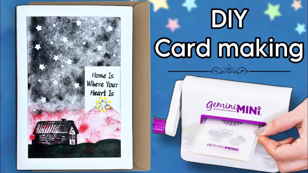 Diy card making / how to make handmade card using gemini die cutting machine / crafters companion