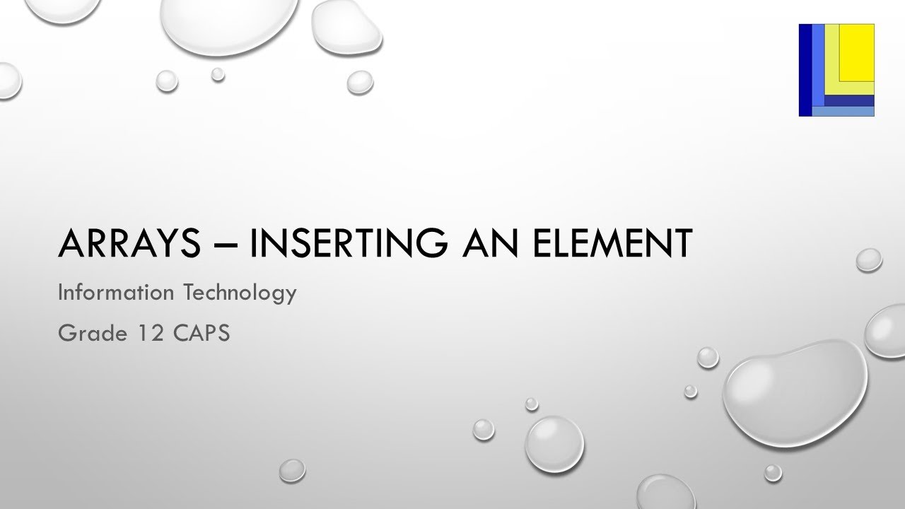 Arrays - Inserting elements