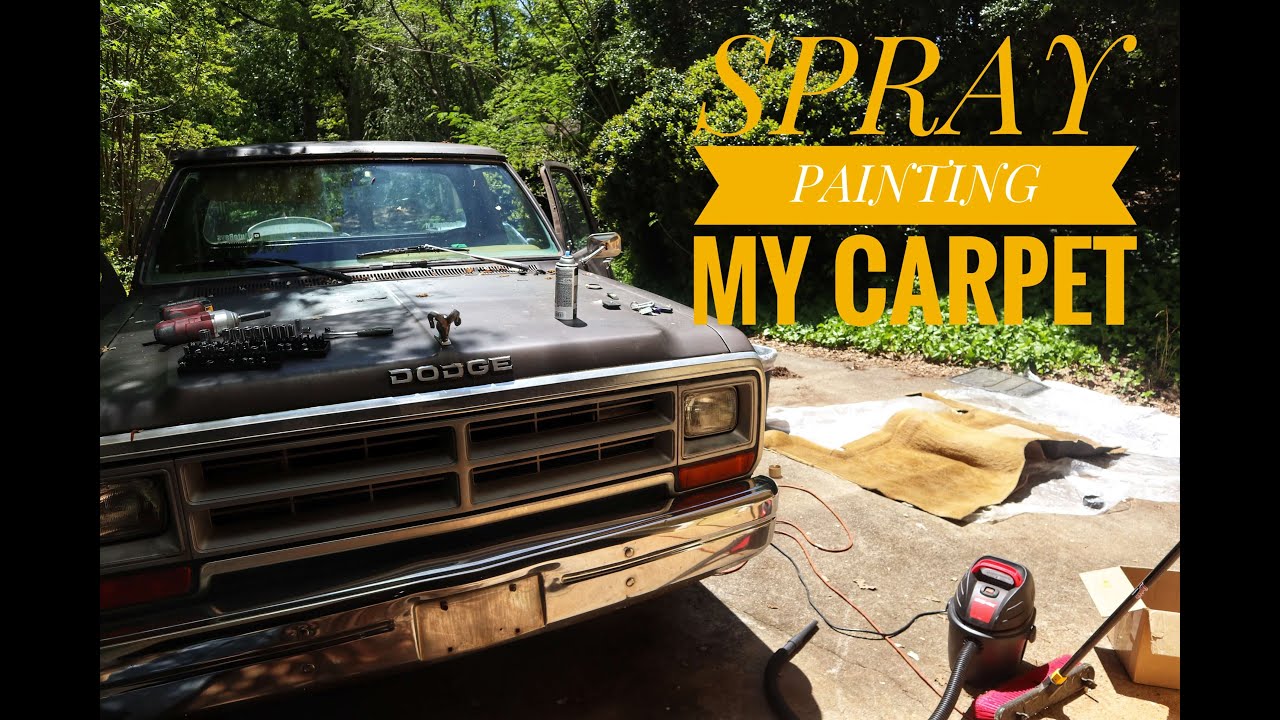 Cleaning and Painting Carpet in 1989 Dodge D100