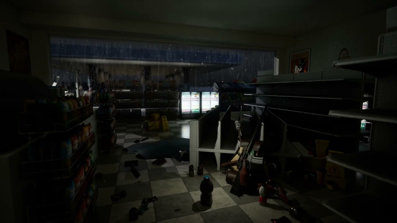 Zombie Apocalypse | Night at Gas Station | Rain Ambience & Scary Sounds