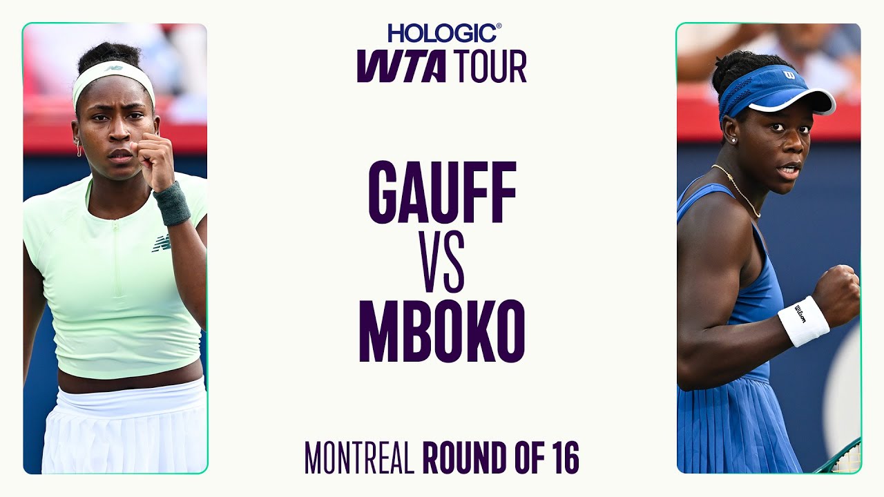 Коко Гауфф против Виктории Мбоко | 1/8 финала турнира WTA в Монреале 2025 | Лучшие моменты матча