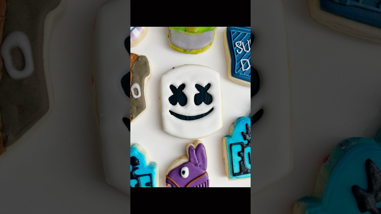 Marshmello cookie decorating