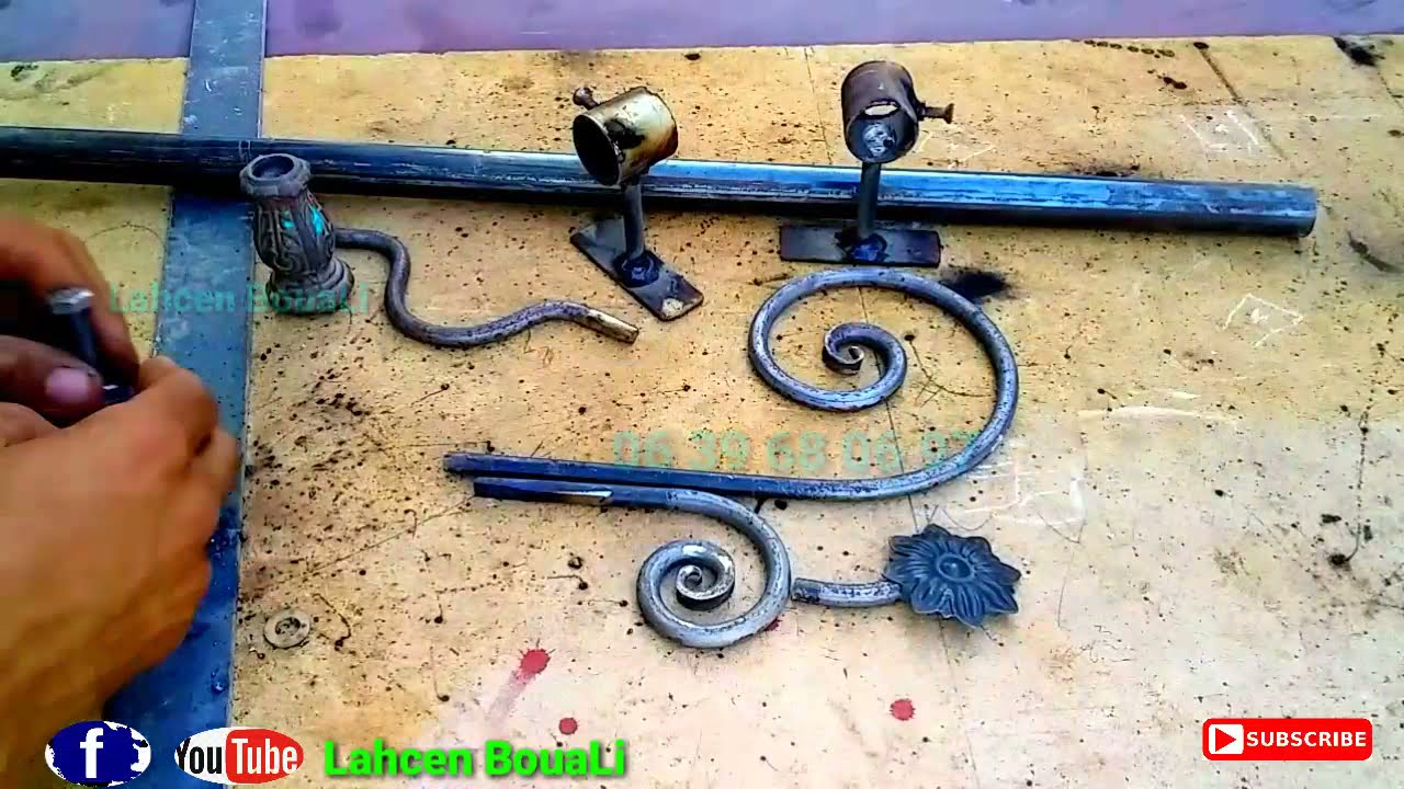 طريقة صنع الأعمدة الستائر روعة في الحدادة فيرفرجية 👍(How to make blacksmith curtains (soudure