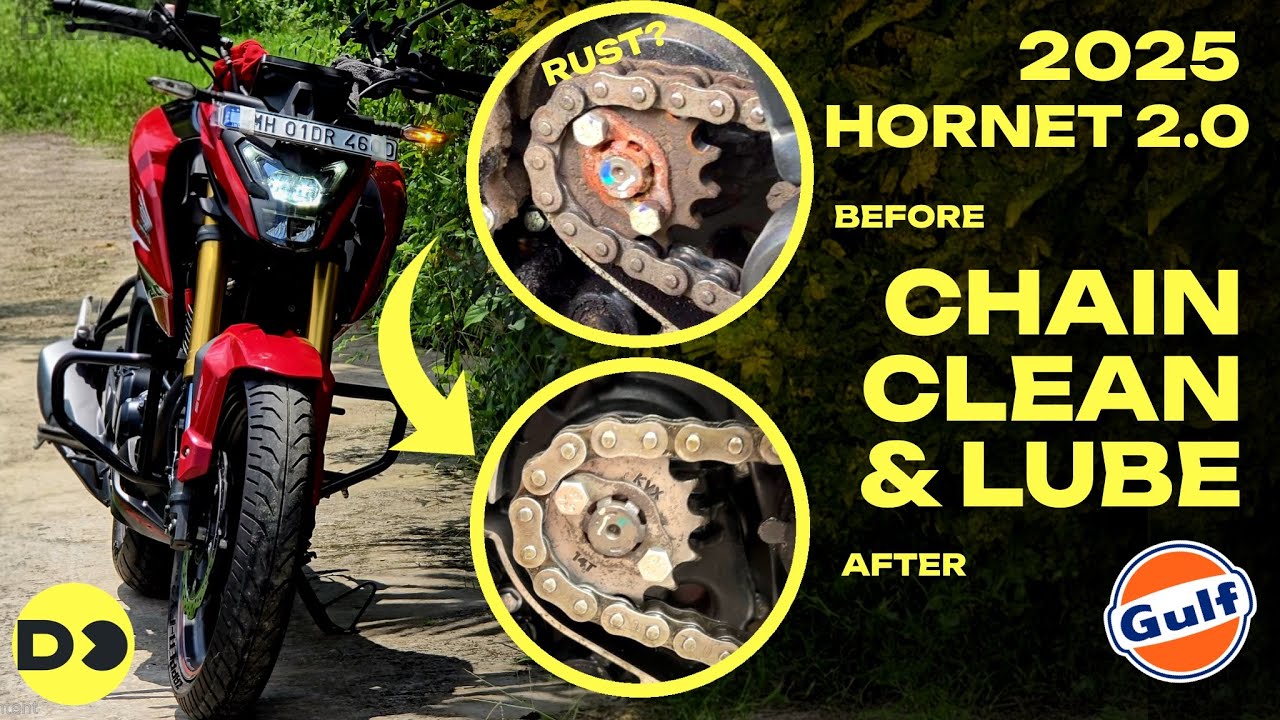 How to Clean & Lube Chain Properly & Remove Rust ft. New 2025 Honda Hornet 2.0 OBD2B Model ..