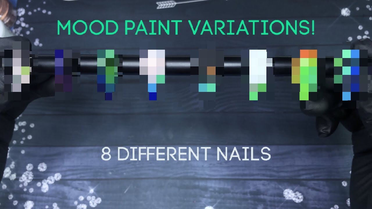 Liquid crystal mood paint nail art!