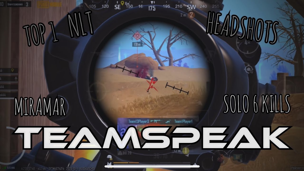 Teamspeak NLT Team | Solo 6 Kills | Pubg Mobile
