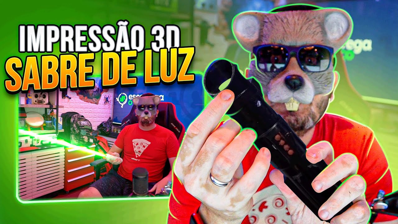 FIZ UM SABRE DE LUZ IMPRESSO EM 3D 🤩