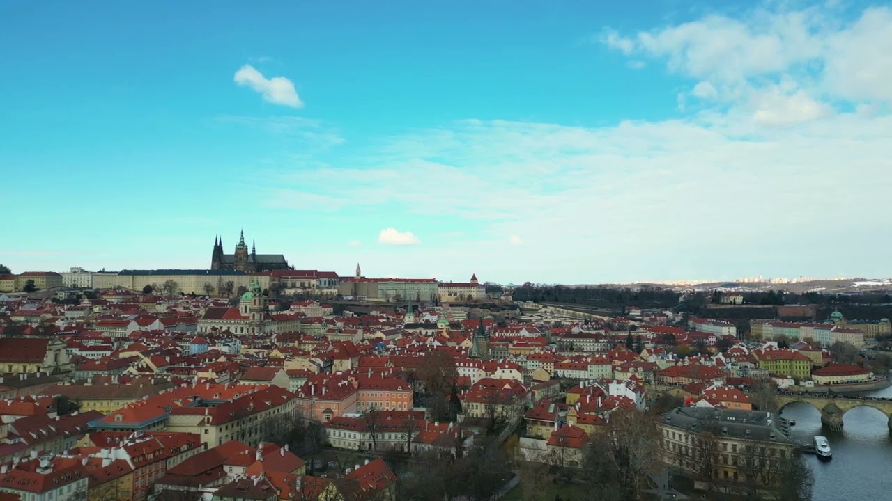 4K Prague Aerial View