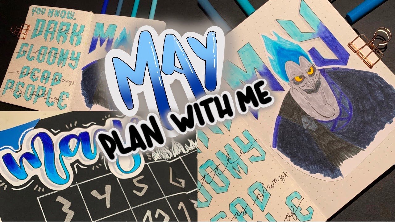 plan with me  -  m a y  :  h a d e s  ||  disney bullet journal