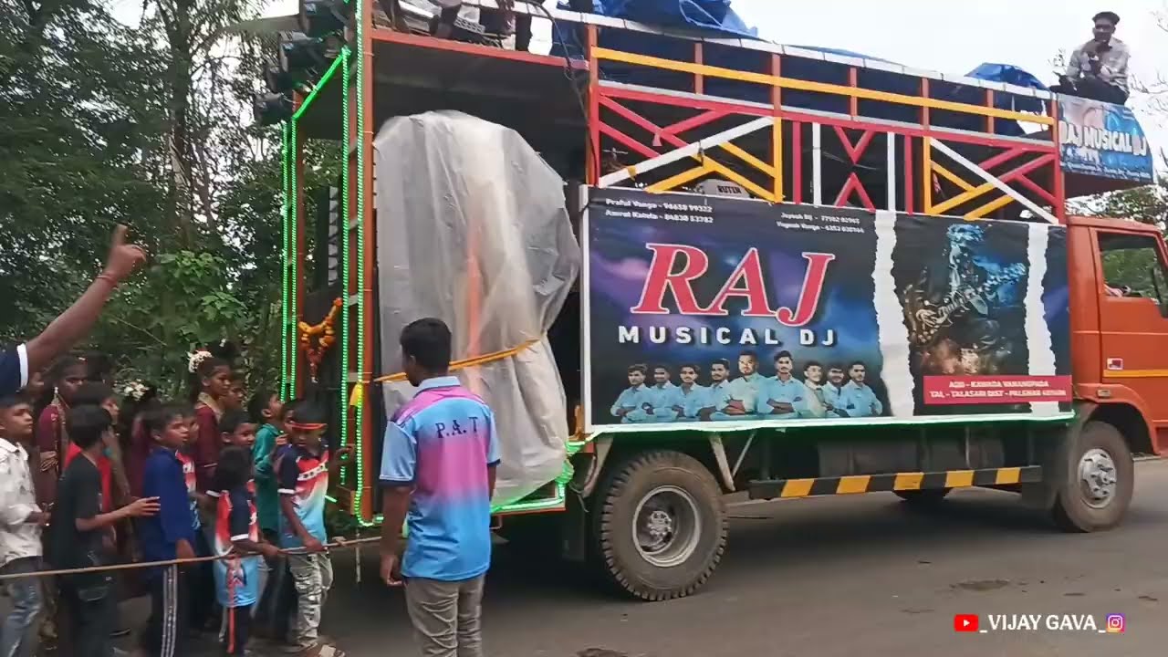 Raj musical dj ganpati visarjan chari kotbi