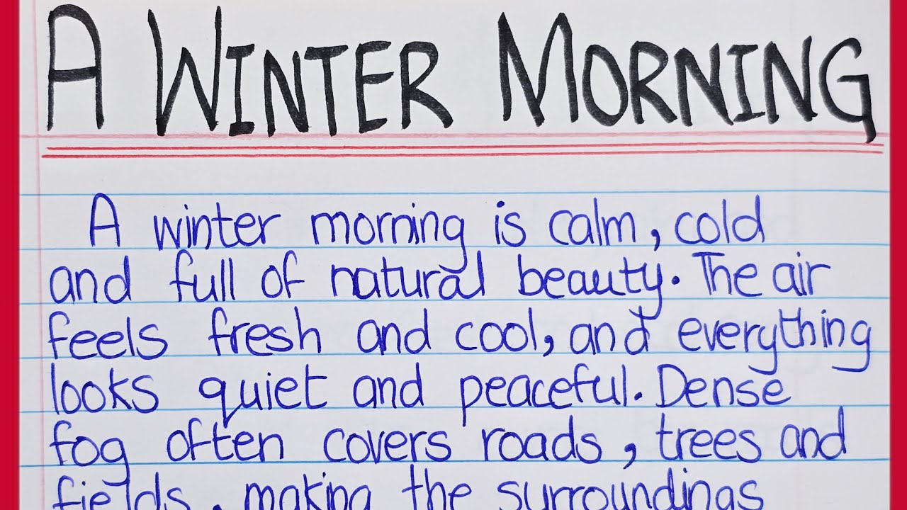 Essay on A Winter Morning in English | A Winter Morning Essay in English