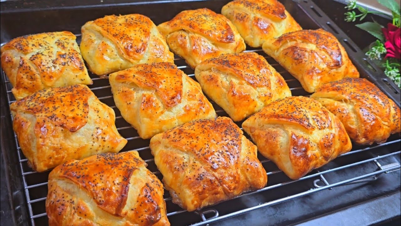 مسمن بالطون والفروماج👌مقرمش وهشيش بالعجين السحري بدون اختمار 😋