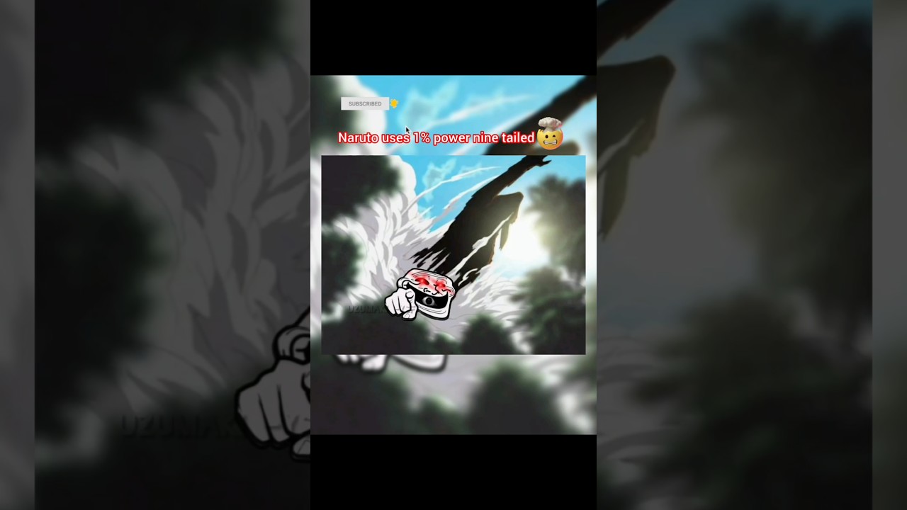 Naruto uses 1% power nine tailed fox 🦊