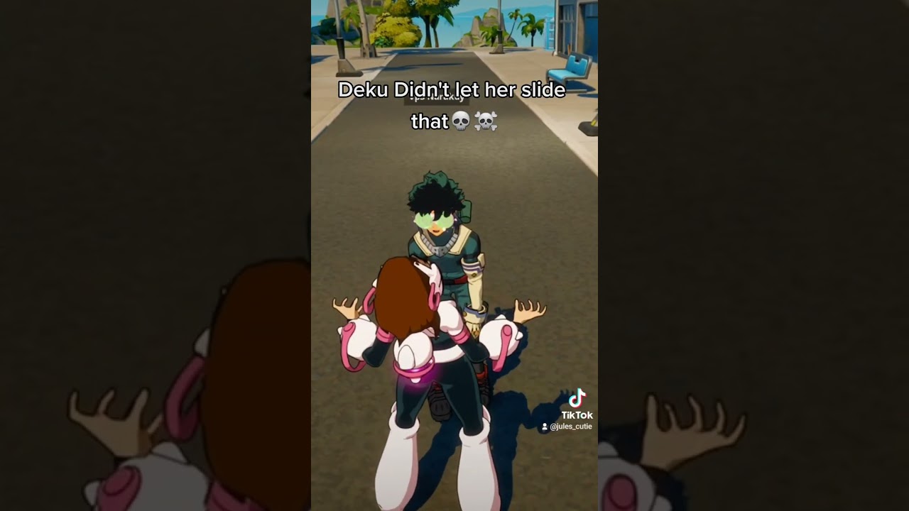 Ochaco switch tables to deku 💀 #fortnite #shorts