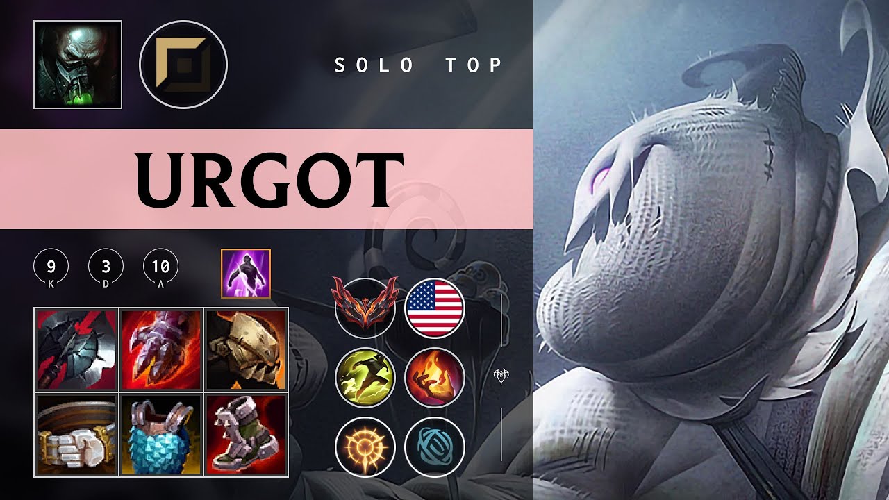 Urgot Top vs Gnar - NA Grandmaster Patch 26.01