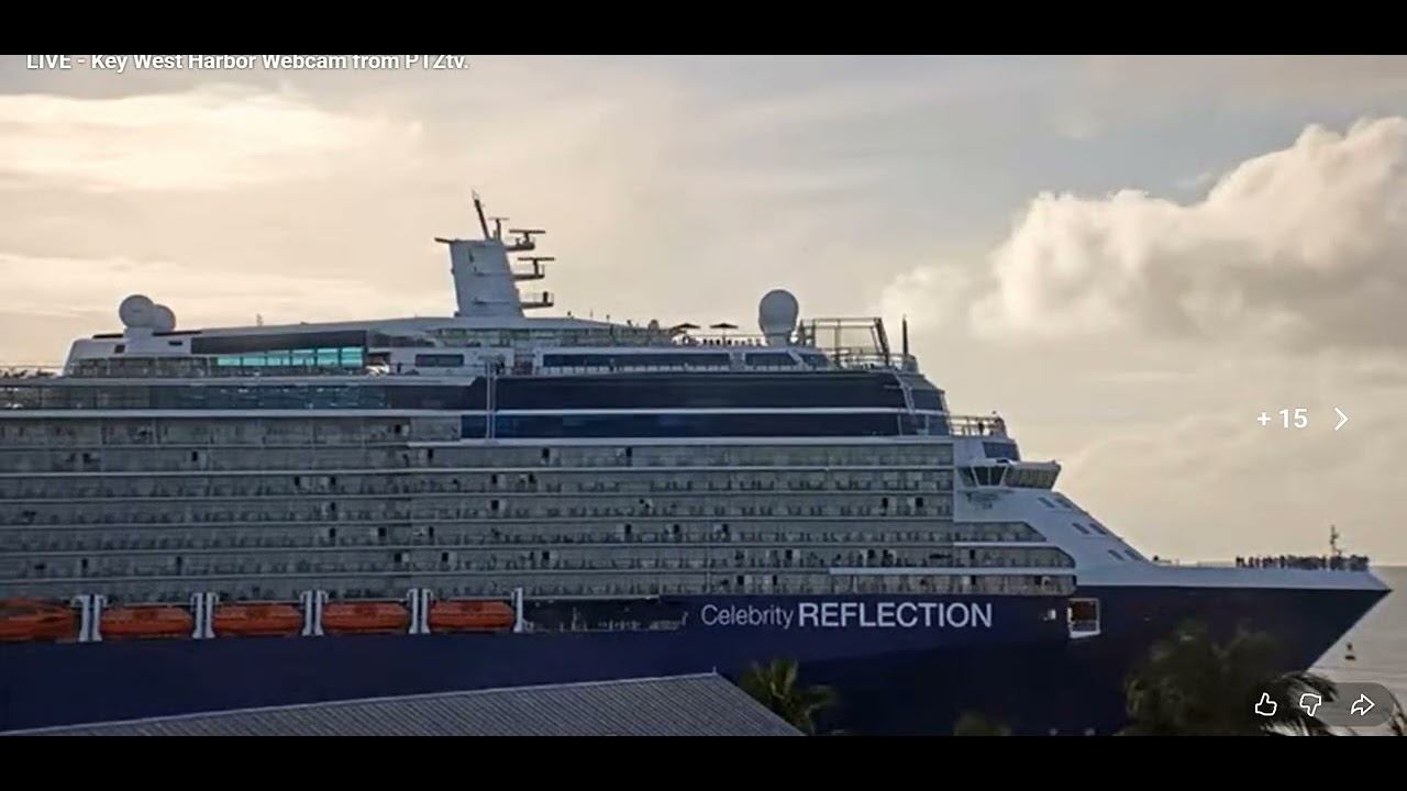 Cruise ship Celebrity Reflection departs Key West for ports beyond.  10jan2026