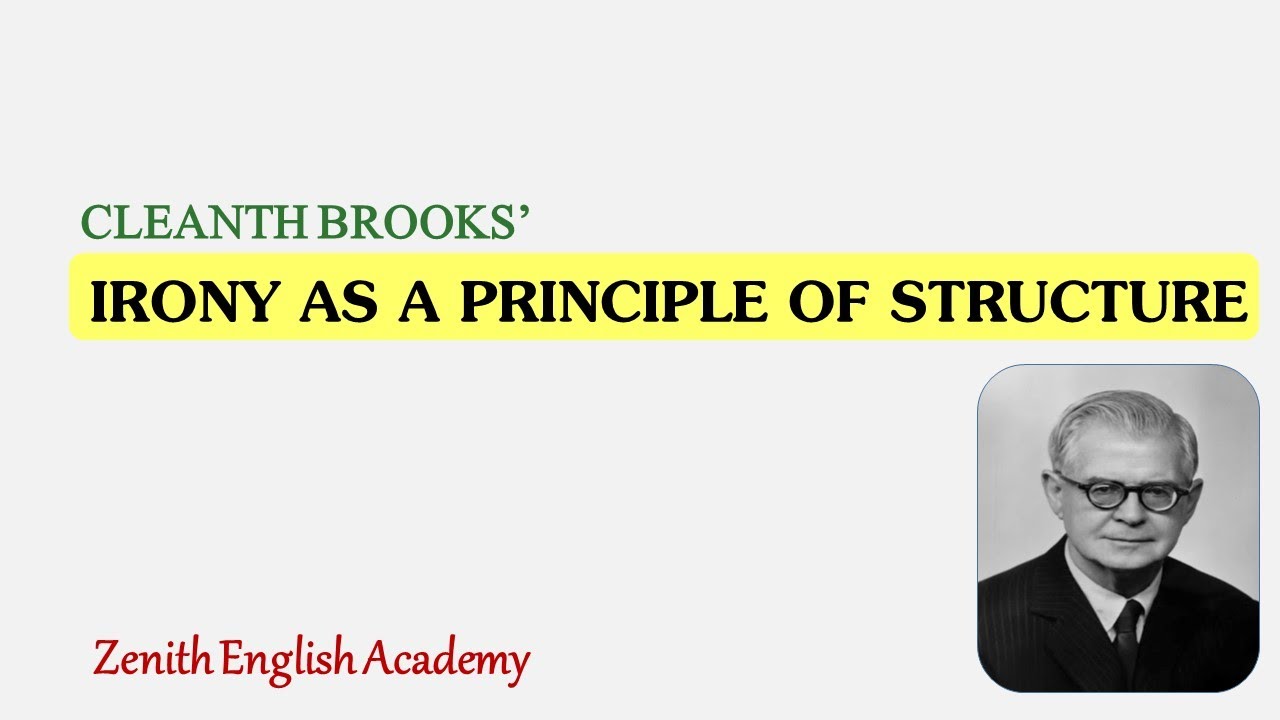 PG TRB English | Unit 10 | Cleanth Brooks’ Irony as a Principal of Structure | 5 Key Info