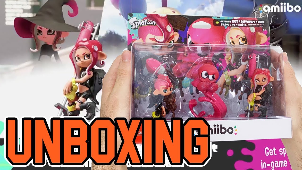 Nintendo Splatoon Series Octoling Amiibo 3-pack Unboxing!!