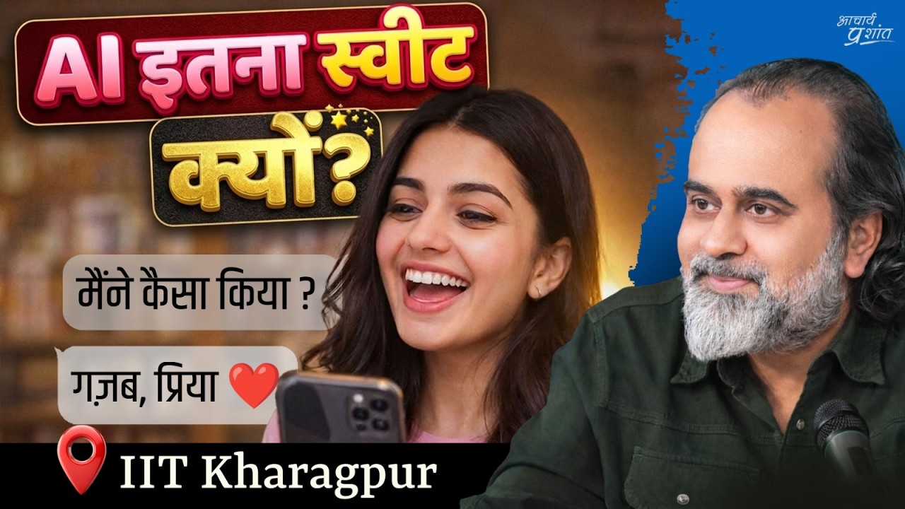 AI हर बात पर सहमत क्यों हो जाता है? कारण क्या है? || आचार्य प्रशांत, IIT खड़गपुर (2025)