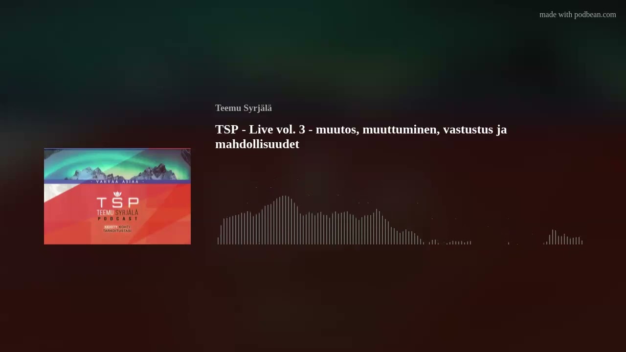 TSP - Live vol. 3 - muutos, muuttuminen, vastustus ja mahdollisuudet