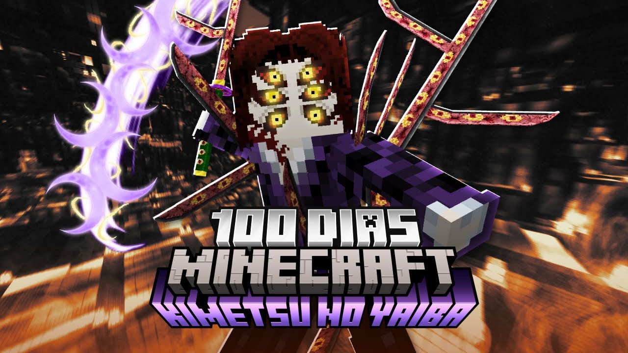 Alcancé el poder de la LUNA SUPERIOR UNO como KOKUSHIBO en 100 DÍAS en MINECRAFT KIMETSU NO YAIBA