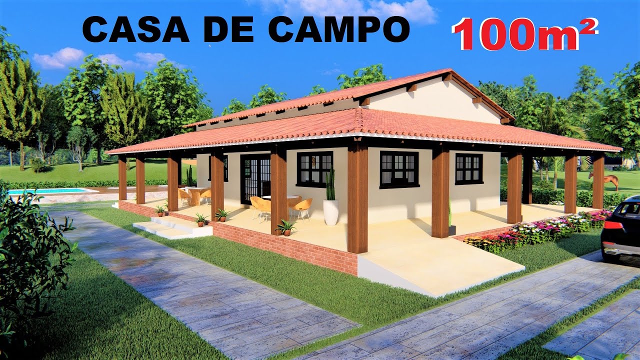 ✅ CASA DE CAMPO - CHÁCARA - Compre o Projeto na Descrição -  P357