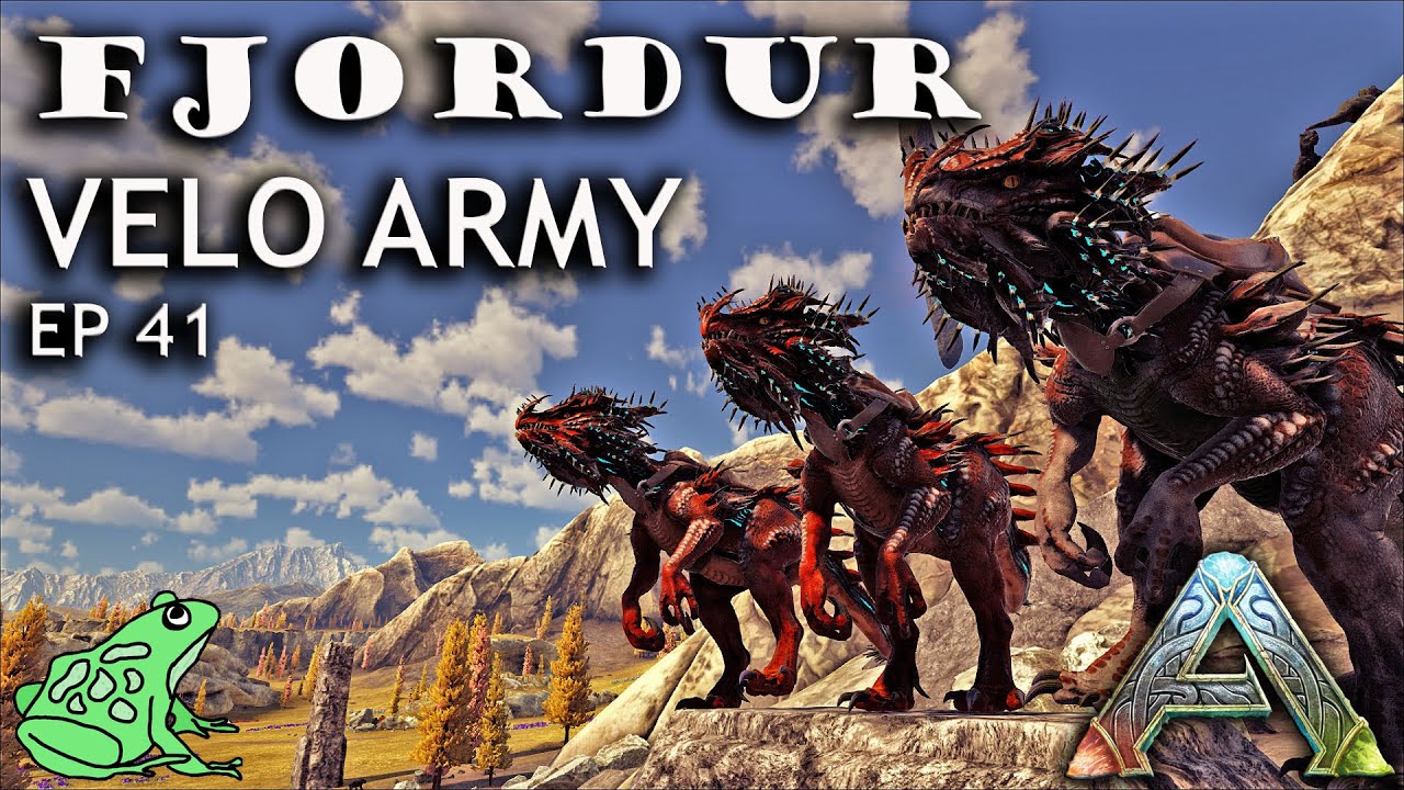 Velonasaur Army -  Fjordur Ep 41 - Ark Survival Evolved Gameplay