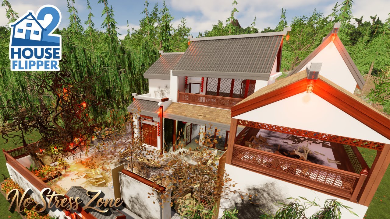 House Flipper 2 – Chinese-style Courtyard Sandbox Build | No Commentary (custom job)